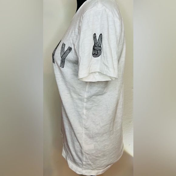 J Crew Mercantile collectors Tee Friday White T shirt 100% cotton Size Small EUC - Picture 2 of 7